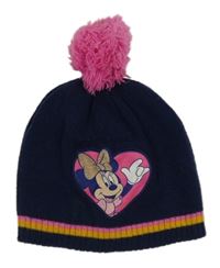 Tmavomodrá čepice s Minnie a bamulí 