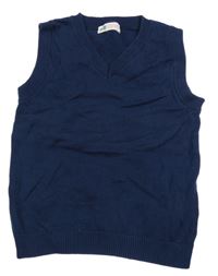 Tmavomodrá svetrová vesta H&M