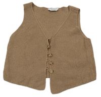 Hnedá úpletová vesta Primark