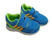 Modro-oranžovo-zelené ultralehké botasky s pruhy Adidas vel. 23