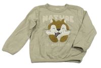 Béžová mikina s veverkou C&A