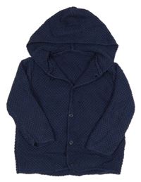 Tmavomodrý prepínaci sveter s kapucňou George