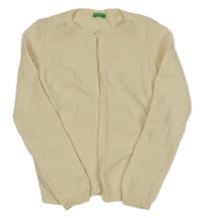 Béžový prepínaci vlnený sveter Benetton