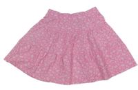 Neónově ružovo-biela kvetovaná sukňa St. Bernard