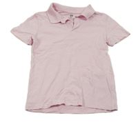 Svetloružové tričko s golierikom H&M