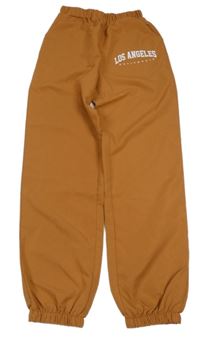 Okrové cuff nohavice s nápisom Shein