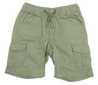 Svetlozelené plátenné cargo kraťasy Topolino