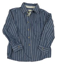 Tmavomodro-biela pruhovaná košeľa Rebel