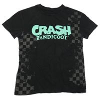 Čierno-farebné tričko s liškou - Crash Bandicoot
