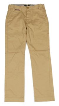Pískové plátěné chino kalhoty Tommy Hilfiger