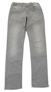 Sivé teplákové skinny rifle H&M