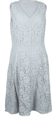 Dámské šedé krajkové šaty Laura Ashley 