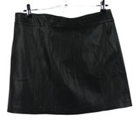 Dámska čierna koženková sukňa Next