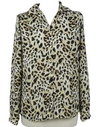 Dámska béžovo-čierna vzorovaná blúzka zn. George