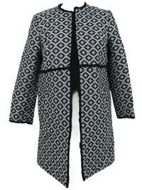 Dámský černo-bílý vzorovaný kabátový cardigán Principles 