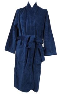Pánský tmavomodrý froté župan s páskem Cawo 