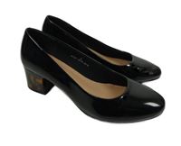 Dámské černé lakované lodičky na nízkém podpatku M&S vel. 36