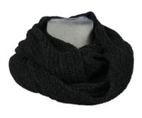 Dámská tmavošedá pletená límcová šála 