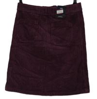 Nové - Dámska vínová menšestrová sukňa M&S