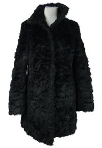 Dámský černý kožešinový kabát Orsay