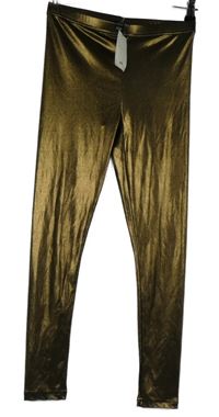 Nové - Dámské zlaté legíny H&M