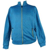 Pánská tyrkysová melírovaná funkční pletená mikina 