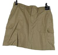 Nové - Dámska béžová plátenná sukňa s vreckami Briggs