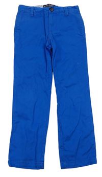 Modré plátenné chino nohavice Mini Boden