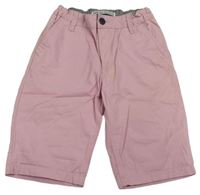 Růžové plátěné chino kraťasy H&M