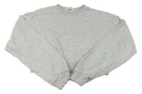 Svetlosivá melírovaná crop mikina H&M