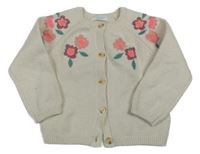 Svetlobéžový prepínaci sveter s kvietkami Primark