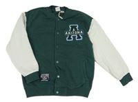 Tmavozeleno-biela baseballová mikina s písmenem L&D