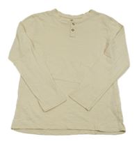Světlebéžové triko s knoflíčky H&M