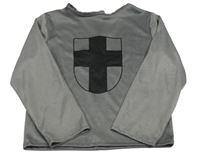 Kostým - šedé triko s křížem - rytíř