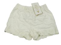 Nové - biele kraťasy s madeirou