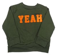 Tmavozelená mikina s nápisom Primark