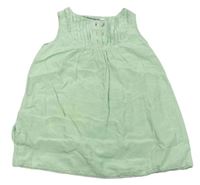 Zelenkavé šaty s volánikmi