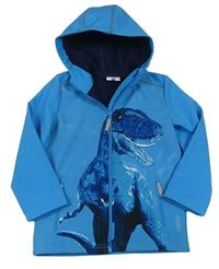 Modrá sofshellová bunda s dinosaurom a kapucňou Topolino