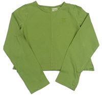 Khaki crop tričko s výšivkou TCM