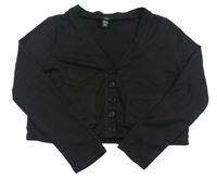 Čierny prepínaci crop sveter New Look