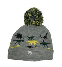 Sivá čapica s dinosaurami a brmbolcom