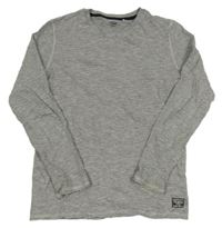 Sivo-tmavomodré pruhované tričko Yigga