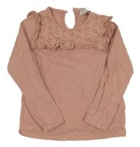 Ružové tričko s madeirou