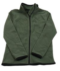 Khaki fleecová propínací mikina Y.F.K.