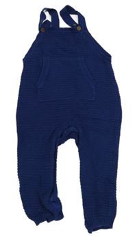 Tmavomodré pletené laclové tepláky Mini Mode