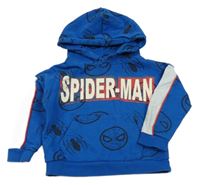 Modrá mikina so Spidermanem a kapucňou Marvel