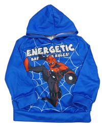 Modrá mikina so hrdinom a kapucňou