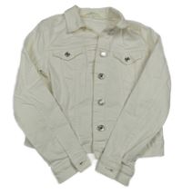 Bieli rifľová crop bunda H&M