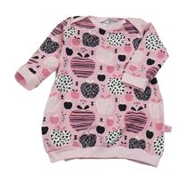 Ružové bavlnené šaty s jablky