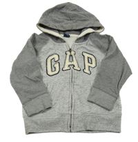 Šedo-melírovaná propínací mikina s kapucí GAP